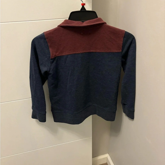 Crewcuts Boys Half Zip Long Sleeve Red Navy Size S 6-7 - Picture 3 of 3